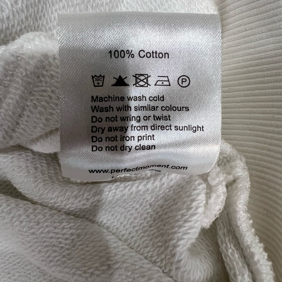 Perfect Moment White Zip Front Hoodie Sweatshirt Size M - Picture 5 of 10